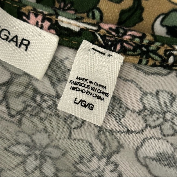 Rebel Sugar 60s Floral Mock-Wrap BodyCon Dress with Pencil Skirt Large - Picture 6 of 12